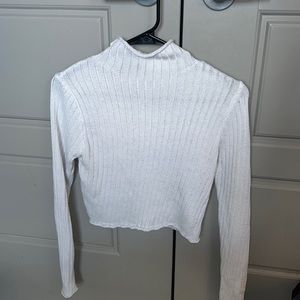 White Cropped Sweater